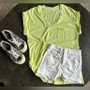 Aerie | Sunshine Yellow Short Sleeve Relaxed T-Shirt